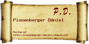 Pissenberger Dániel névjegykártya